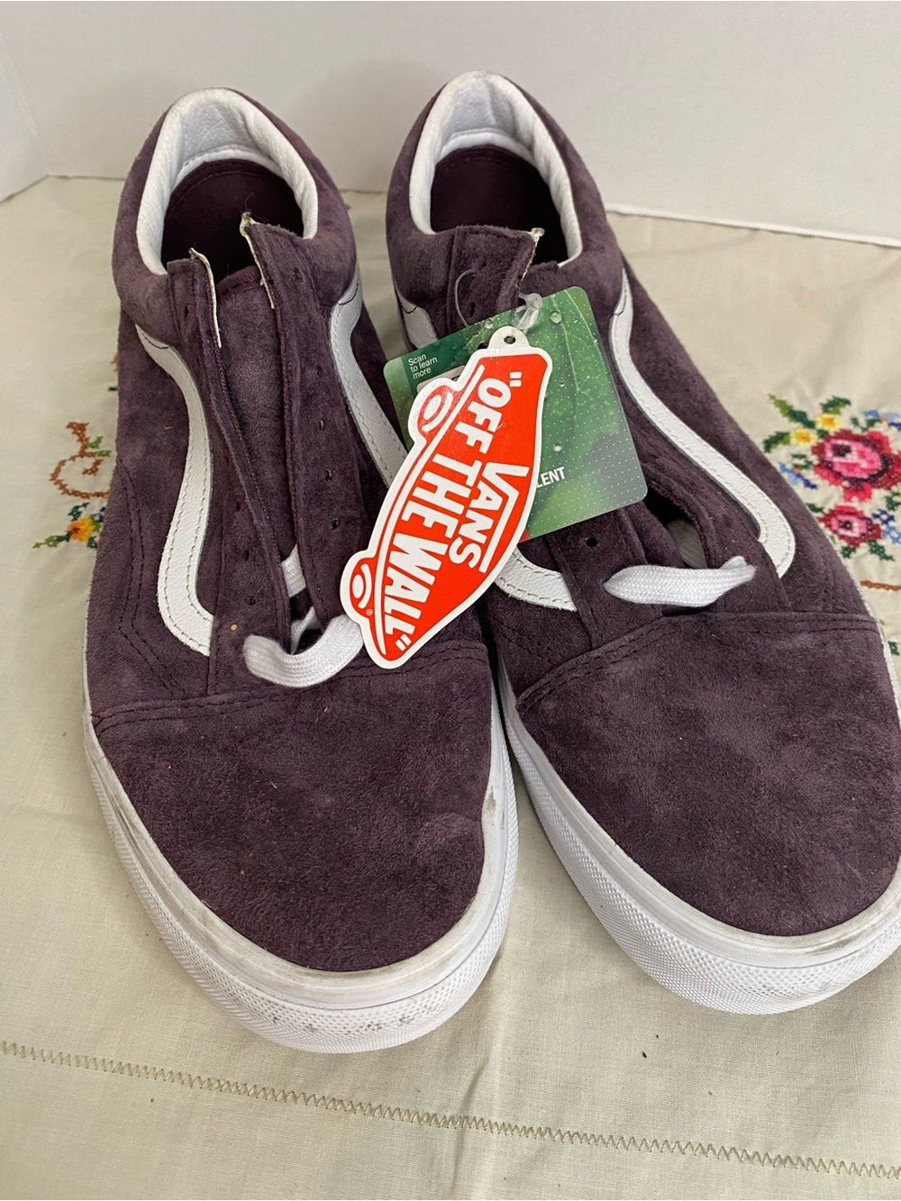 Vans Old Skool Suede High-Top sneakers in “Wine Tasting" color with White Stripe